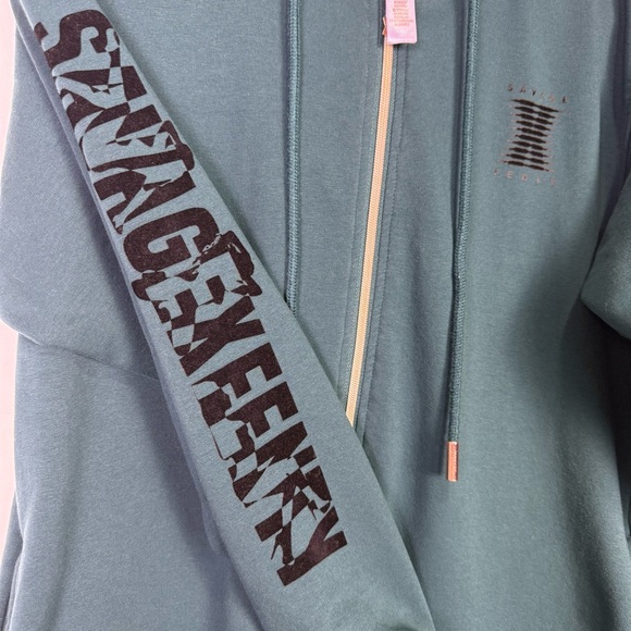 Savage X Fenty Forever Showgirl Hooded Graphic Sweatshirt Onsie - Picture 5 of 11